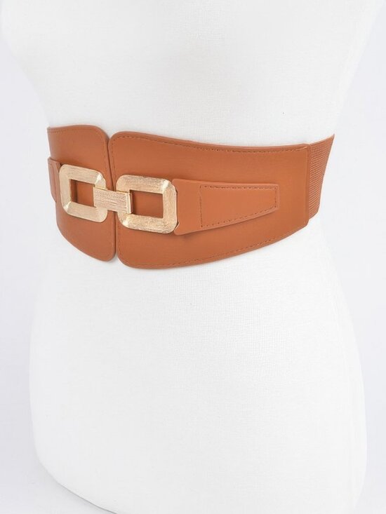 Wide Metal Link Elastic Belt main image 5
